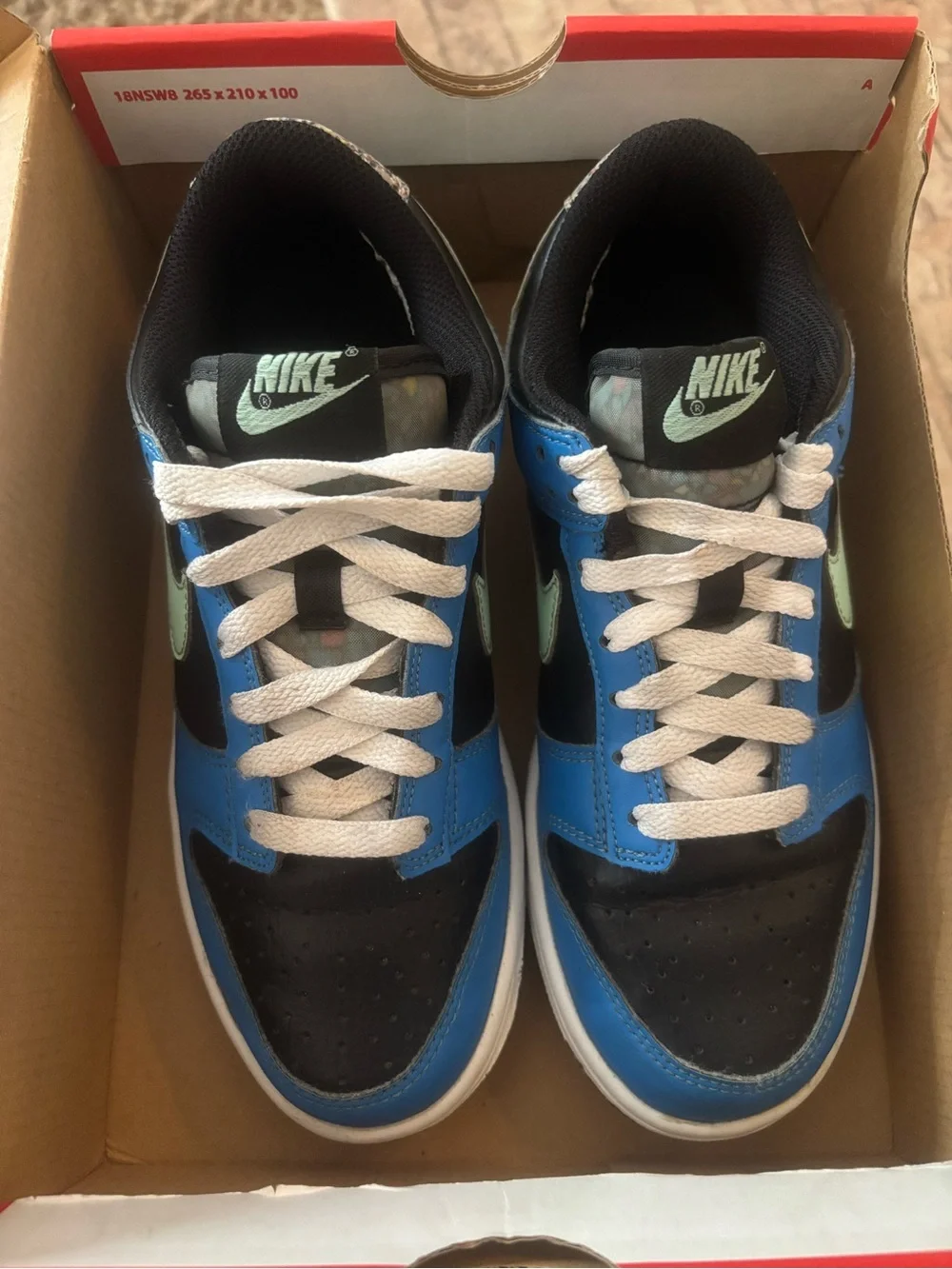 Nike Dunk Low SE GS Black, Mint & Photo Blue